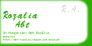 rozalia abt business card
